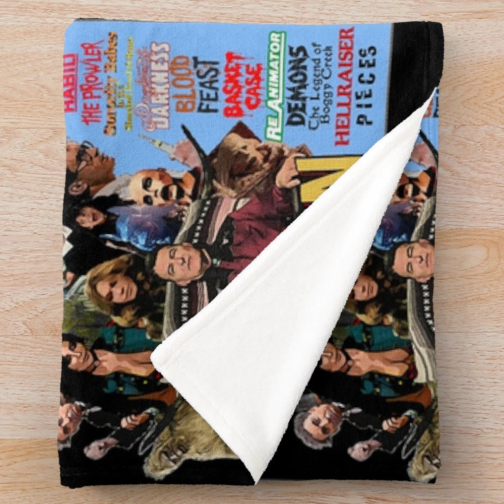 Joe Bob Briggs inspired horror plush blanket