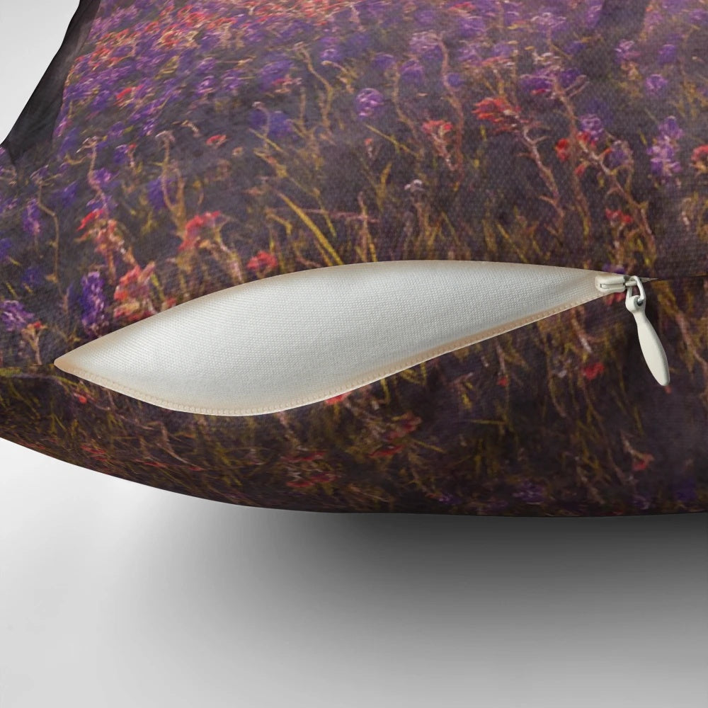 A soft, plush pillow featuring a horse and foal design, perfect for adding a touch of nature to any nursery or home.