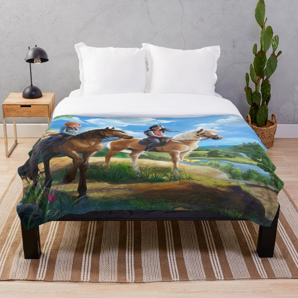 Soft and cuddly horse plush blanket inspired by the Star Stable online game