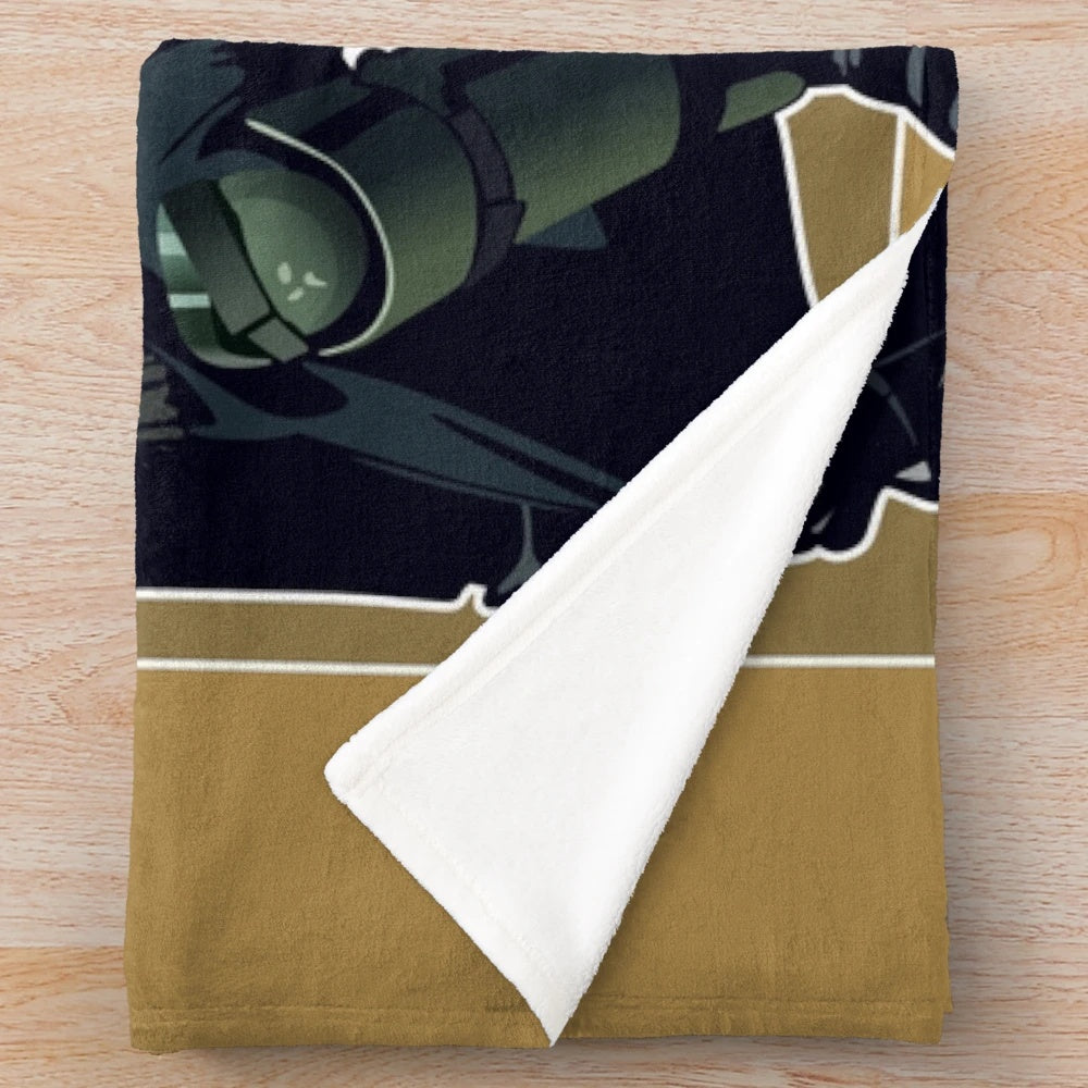 Hot Fuzz" inspired plush blanket featuring a soft, cozy design