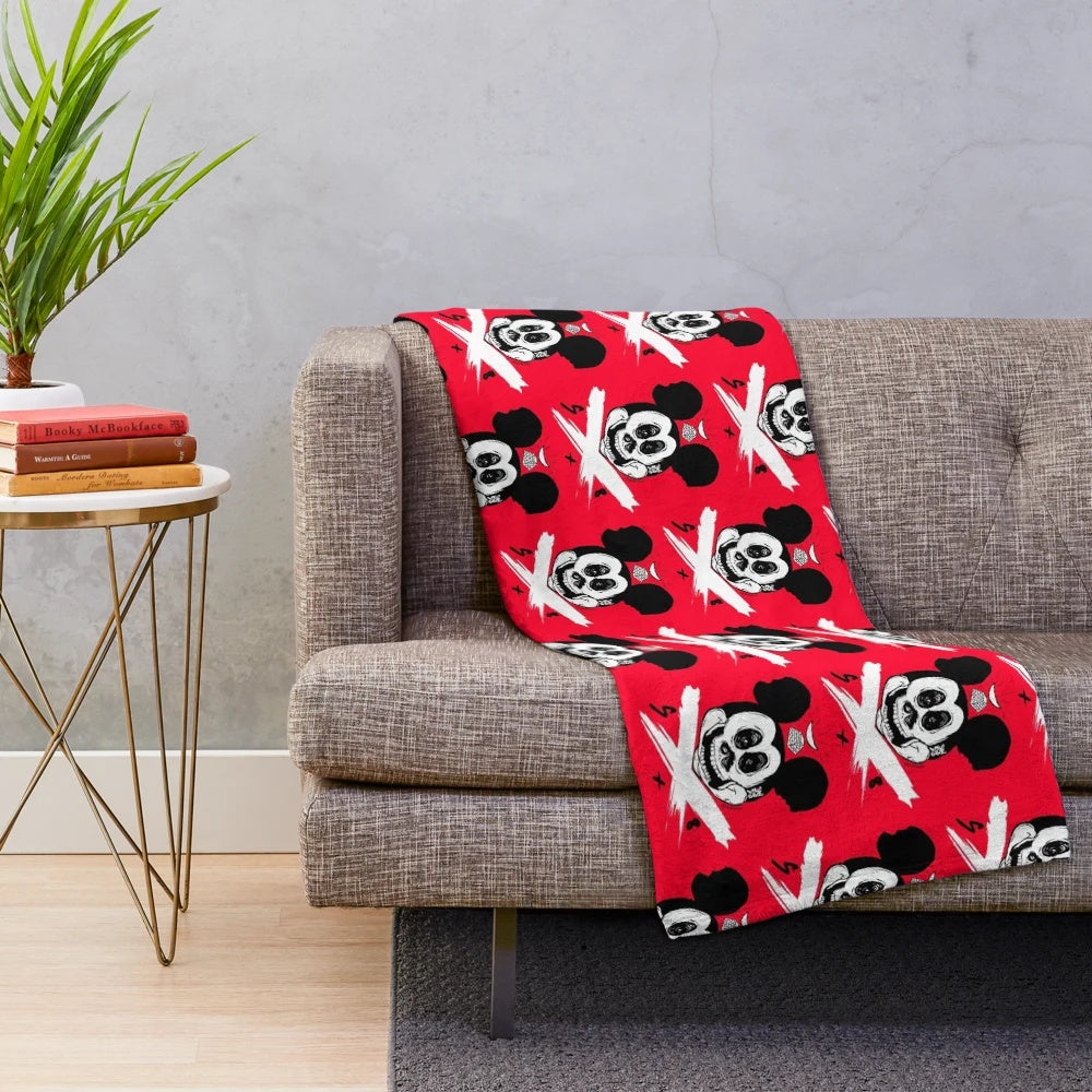 Soft and cuddly house rat plush blanket with a vintage, fantasy-inspired design
