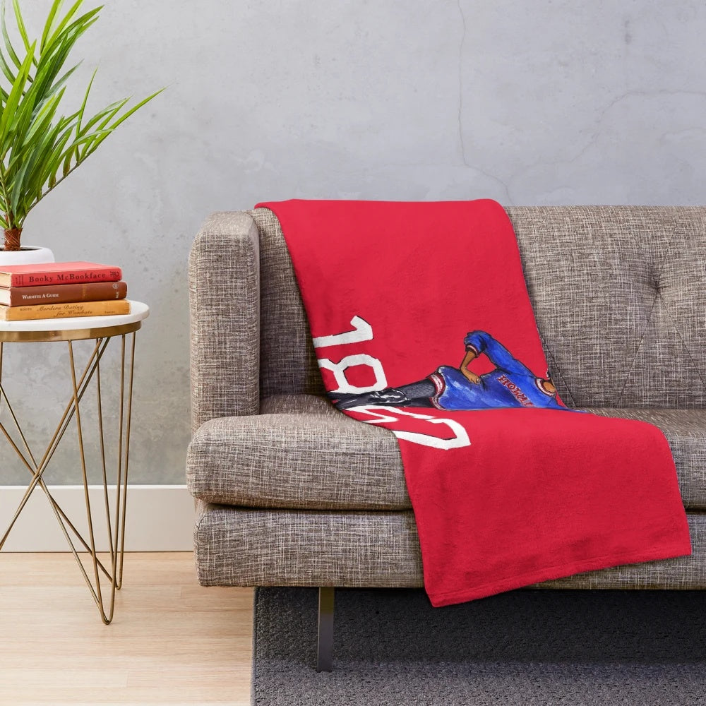 Howard University Plush Blanket with Illustration of African American Woman
