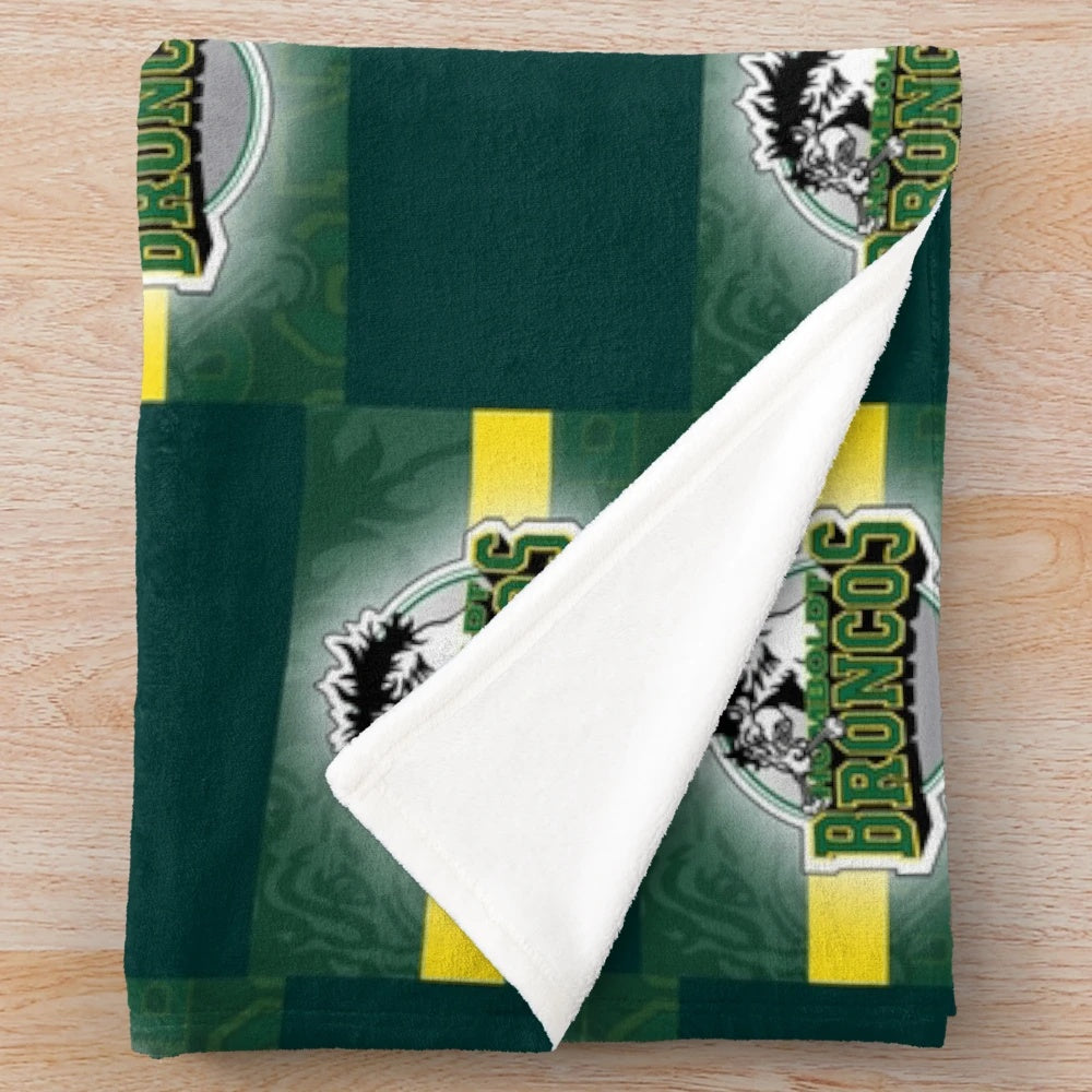 Humboldt Broncos inspired plush blanket