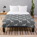 Soft and comfortable plush blanket featuring the silhouette of a Hungarian Vizsla dog