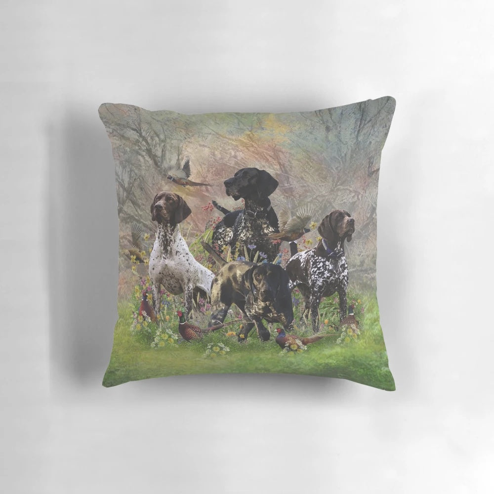 Waiting for Hunting Season German Shorthaired Pointer Pillow