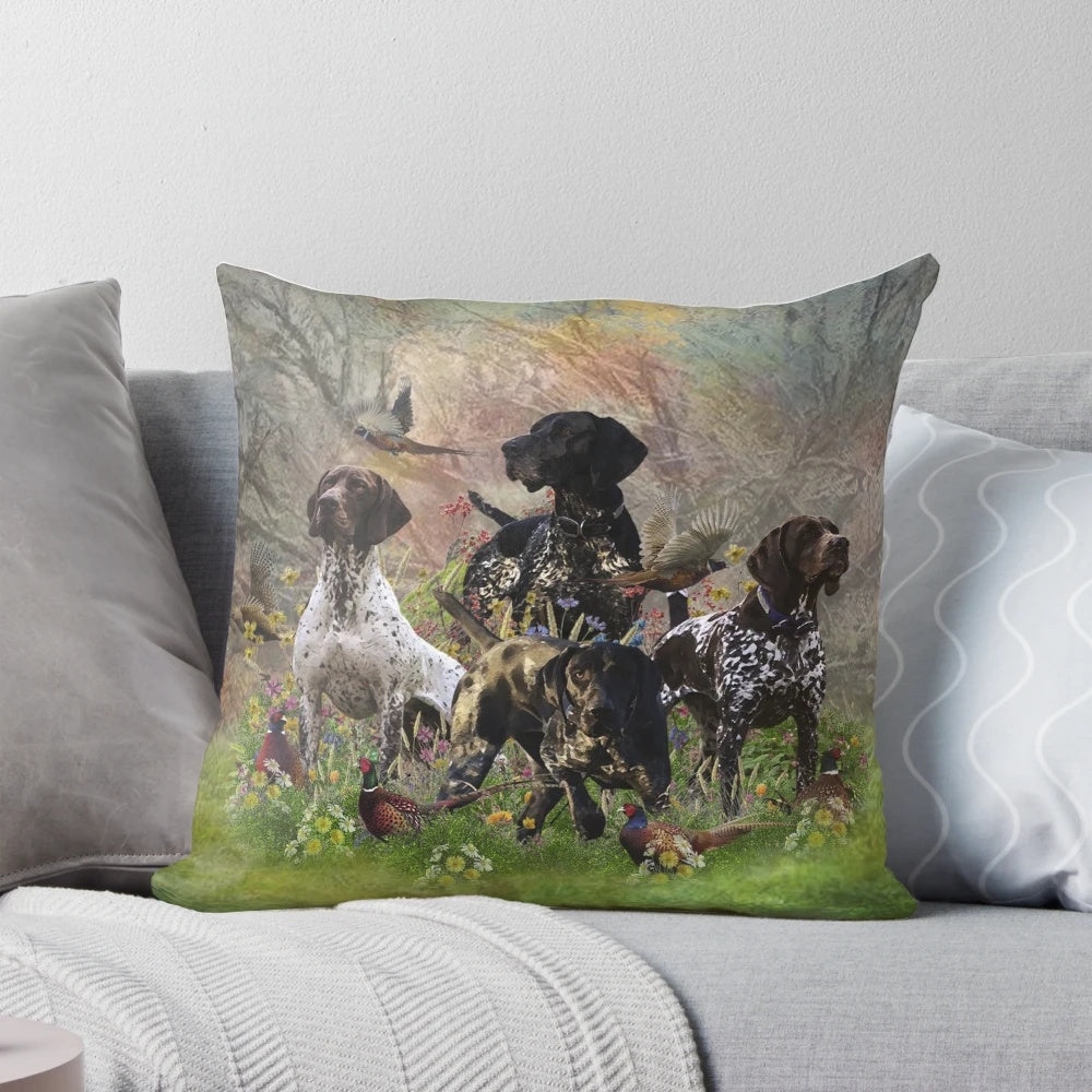 Waiting for Hunting Season German Shorthaired Pointer Pillow