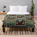 Husky dog plush blanket with funny drinking quotes