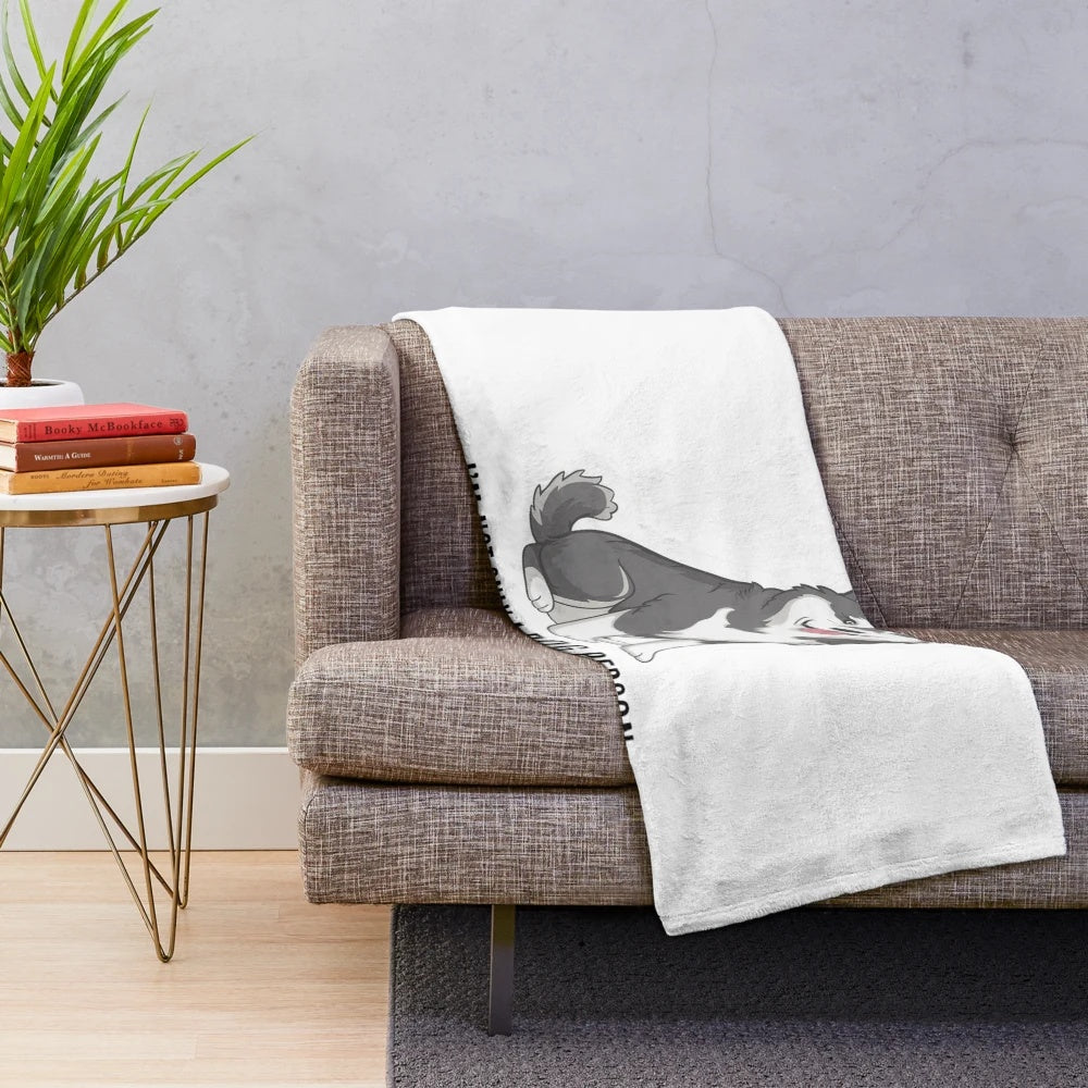 Soft and cuddly husky plush blanket