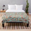 Soft and fluffy plush blanket with a hyena pattern design