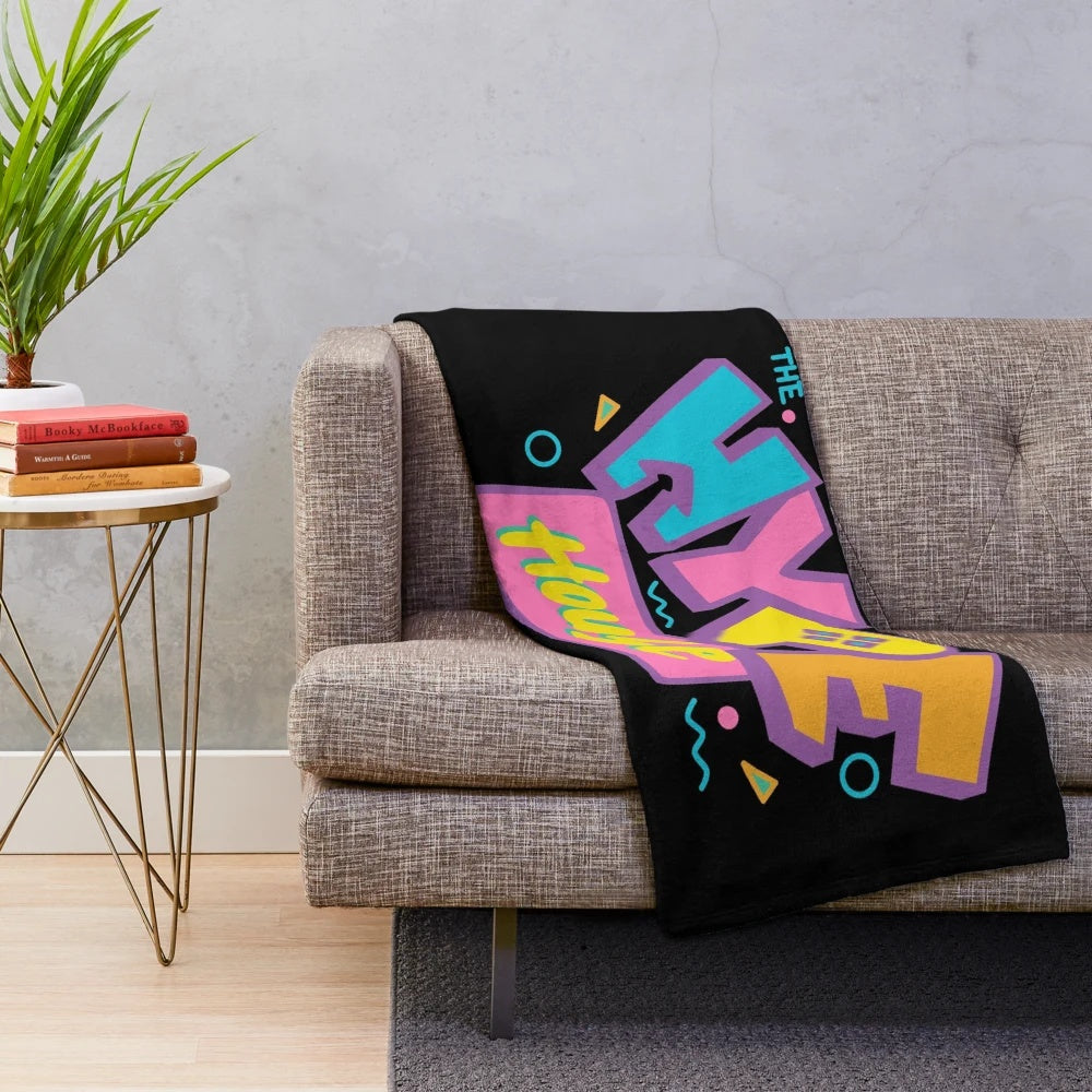 Hype House plush blanket with 90s aesthetic