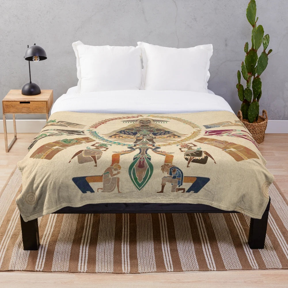 Soft and plush blanket featuring the first king of Hyrule from the Legend of Zelda series