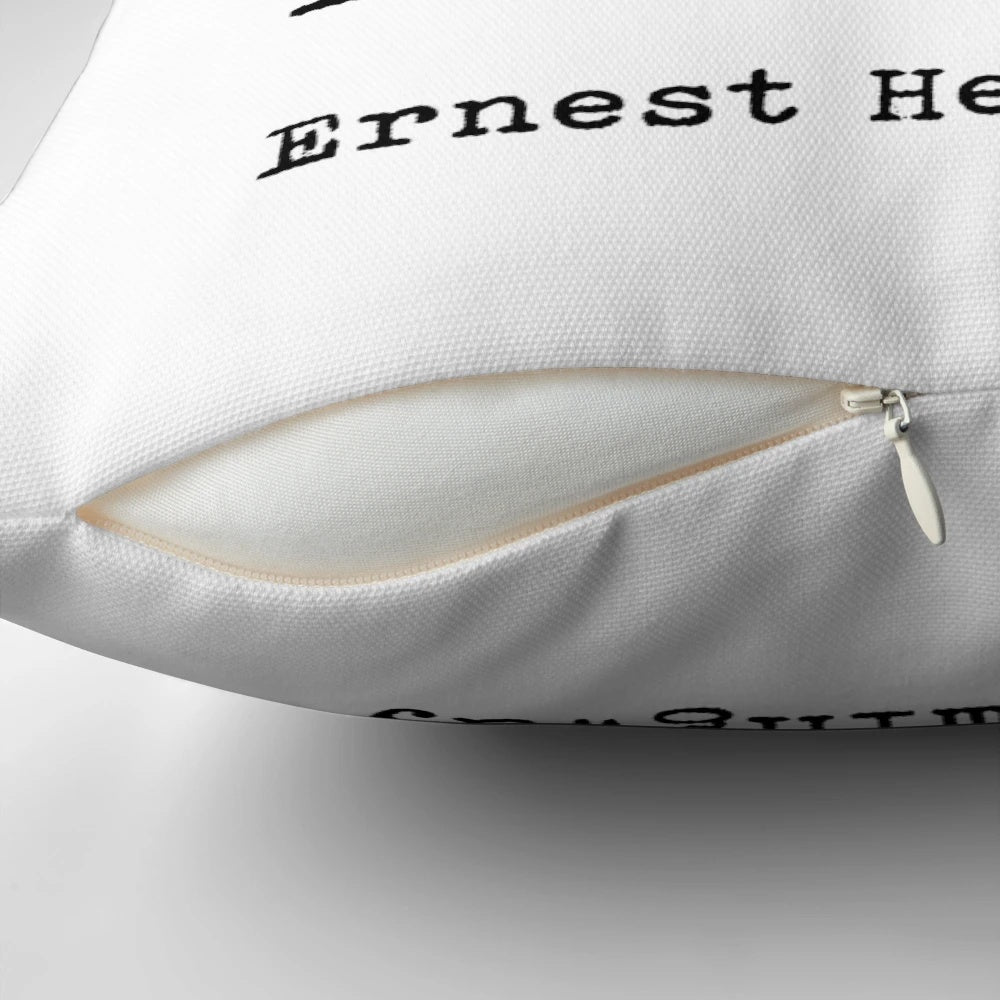 I Felt That I Was Home" Ernest Hemingway Quote Pillow