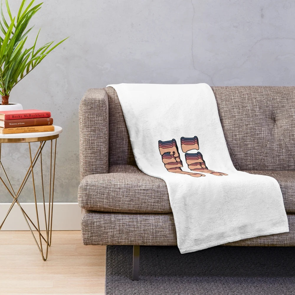 Soft, plush "I Like Films" themed blanket for movie lovers