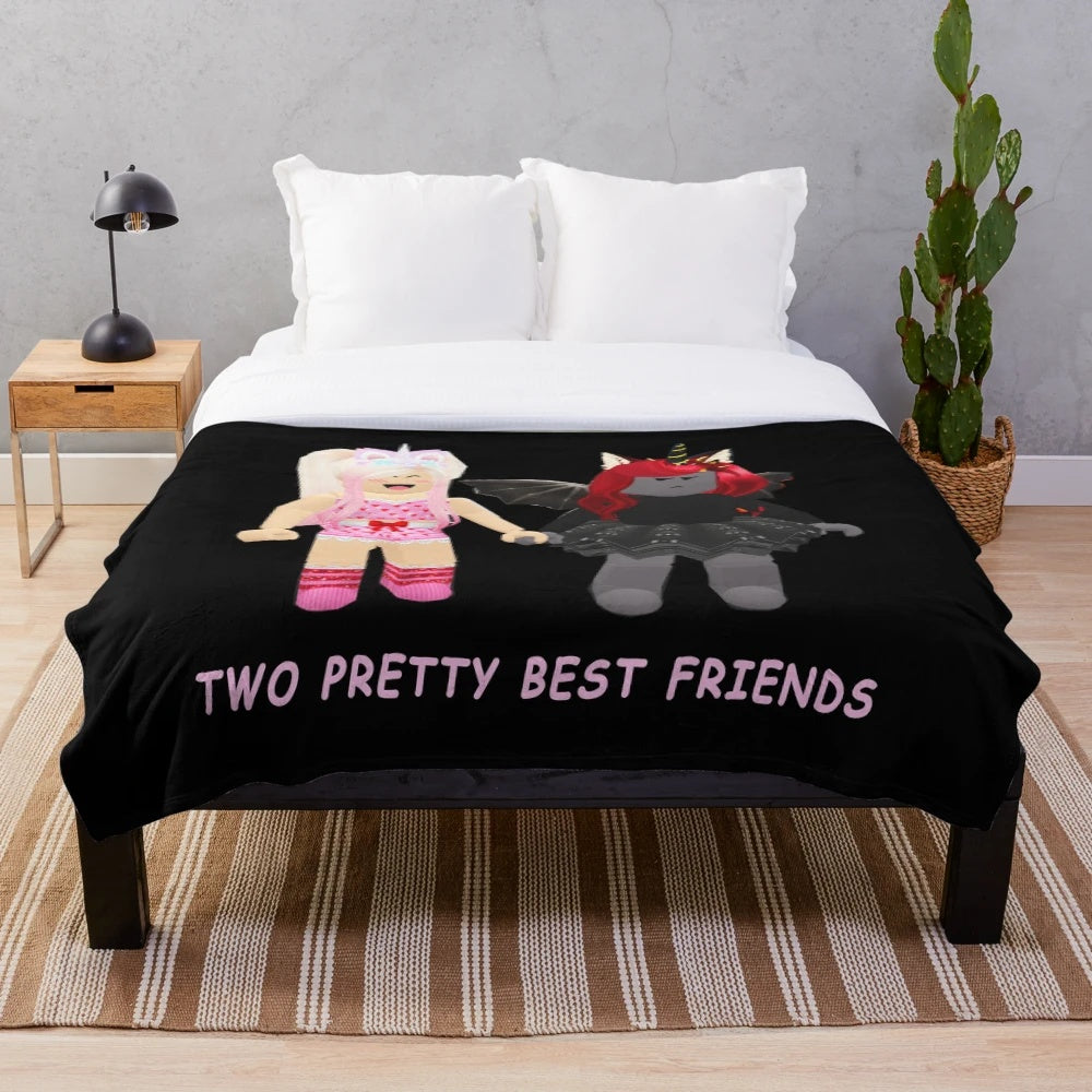Soft, plush blanket with iamsanna design for Roblox and Adopt Me fans