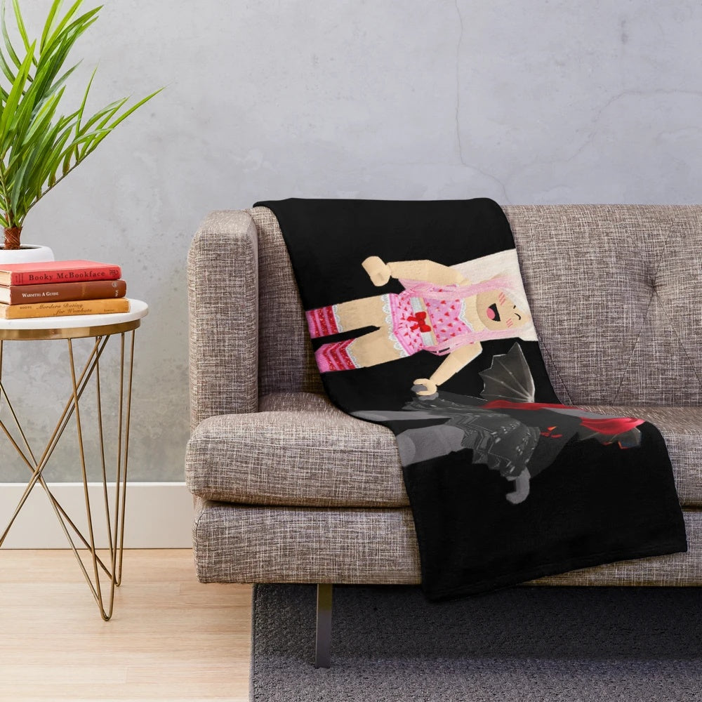 Soft, plush blanket with iamsanna design for Roblox and Adopt Me fans