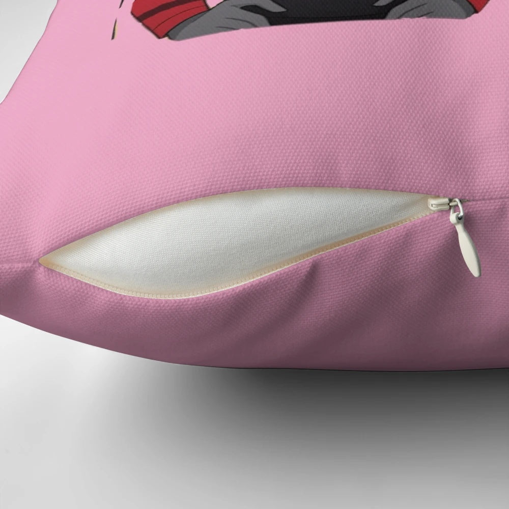 Soft plush pillow featuring the Iamsanna twins in a moody and cute design