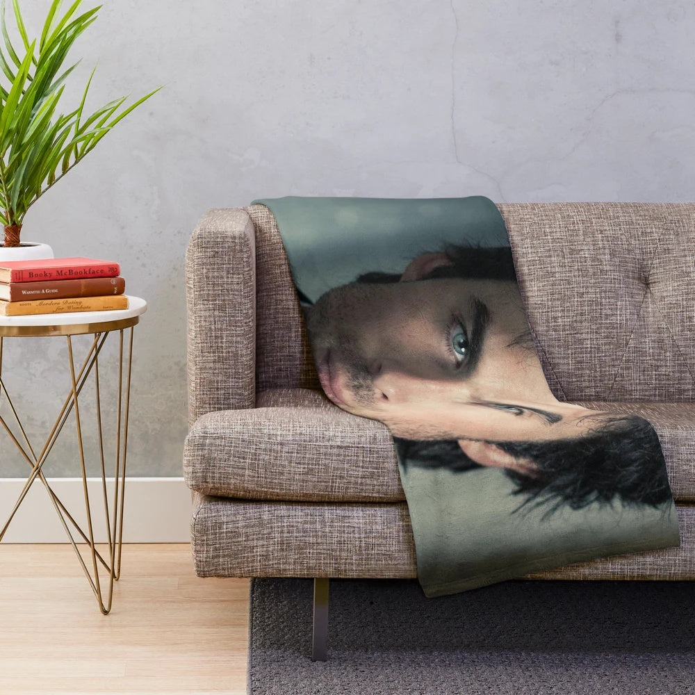 Ian Somerhalder inspired plush blanket