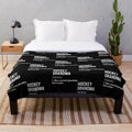 Plush blanket featuring an ice hockey grandparent design