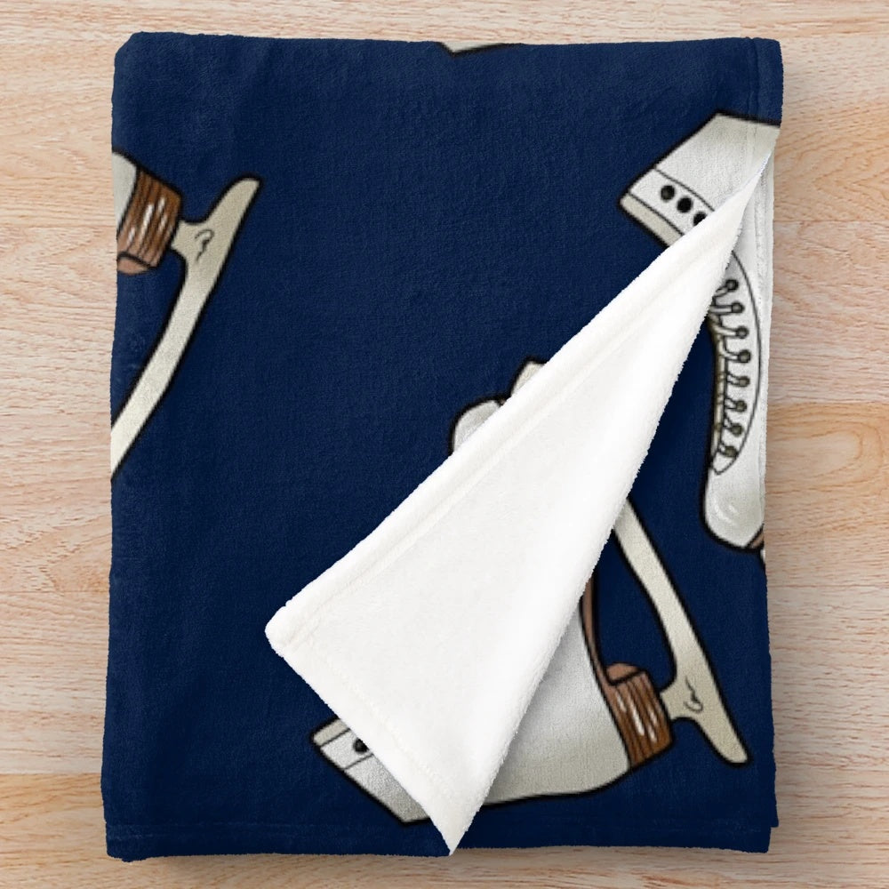 Ice skating plush blanket