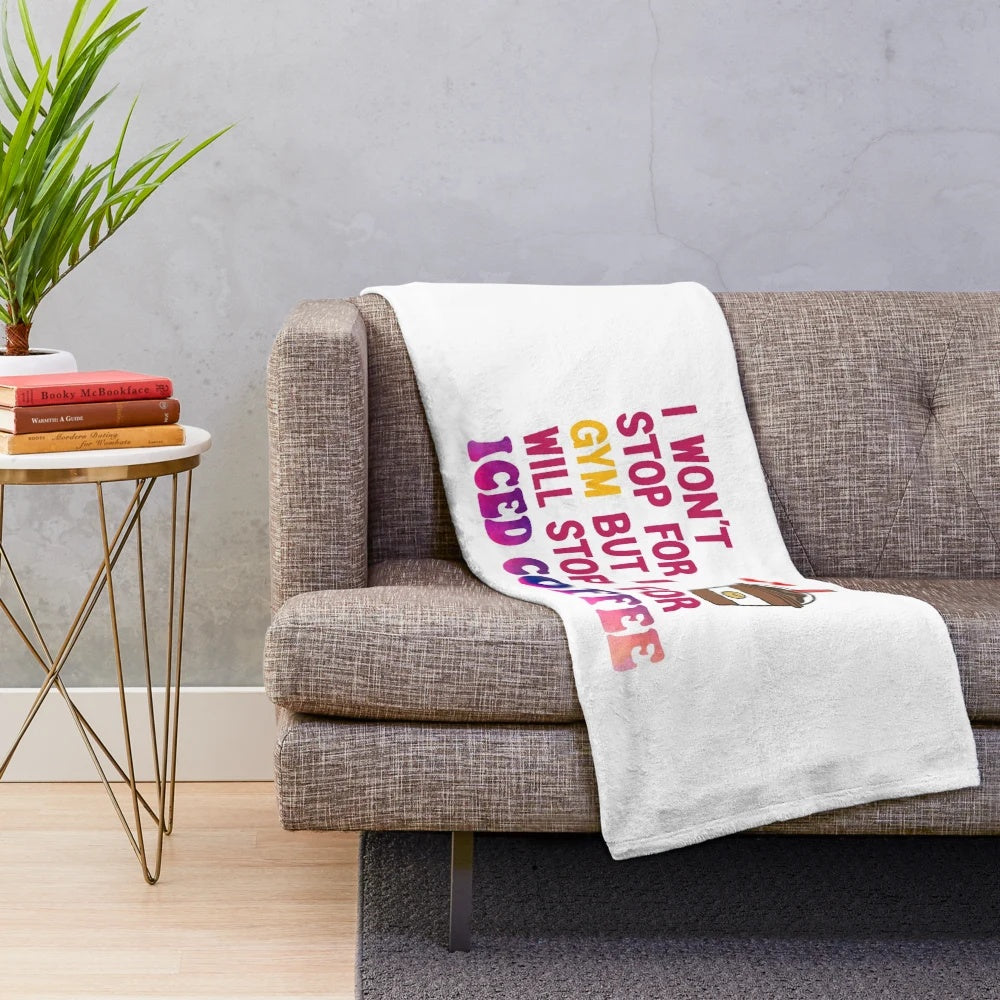 Iced coffee plush blanket for music lovers and office workers