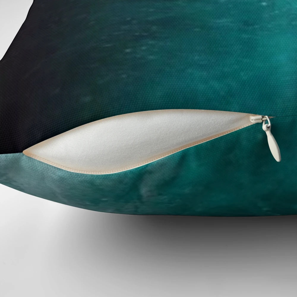Pillow with a realistic icy winter pattern design