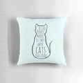 A soft, plush pillow with the text "I'd like people more if they were cats instead" printed on it, appealing to cat lovers and introverted personalities.