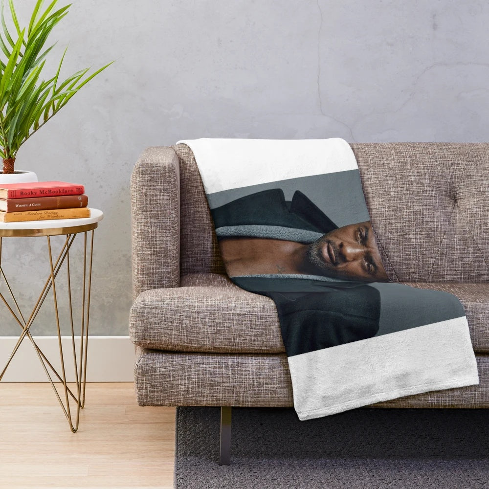 Idris Elba inspired plush blanket, cozy and soft