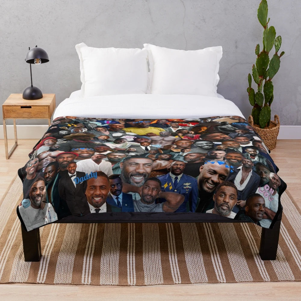 Idris Elba inspired plush blanket