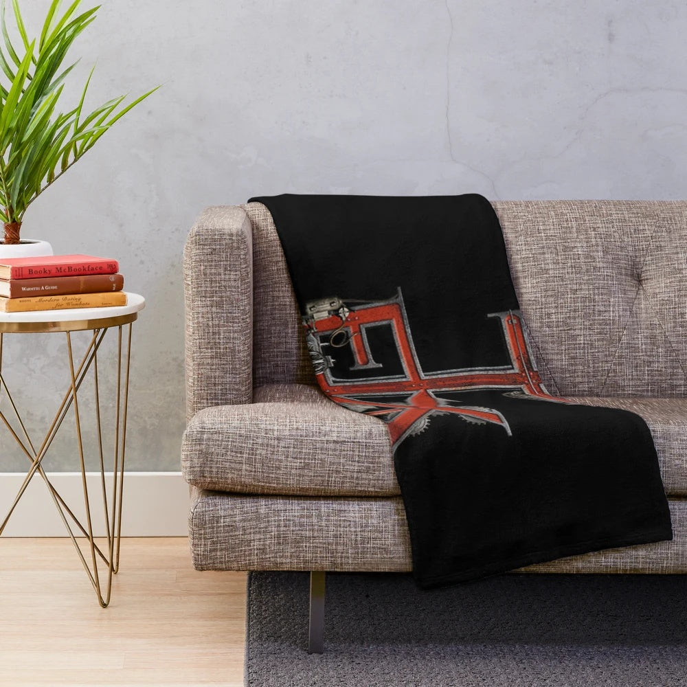 In Extremo inspired plush blanket with rock music design