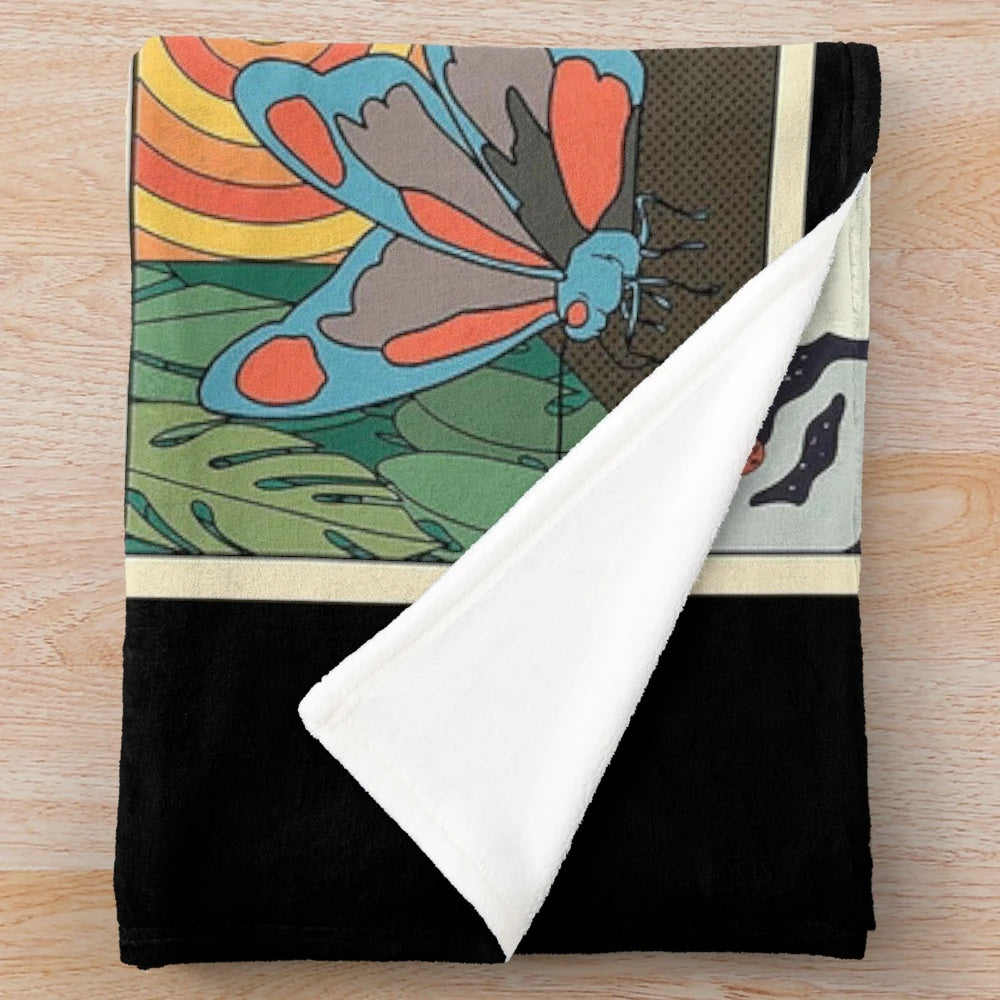 Plush blanket featuring indie band Future Past Life's album art