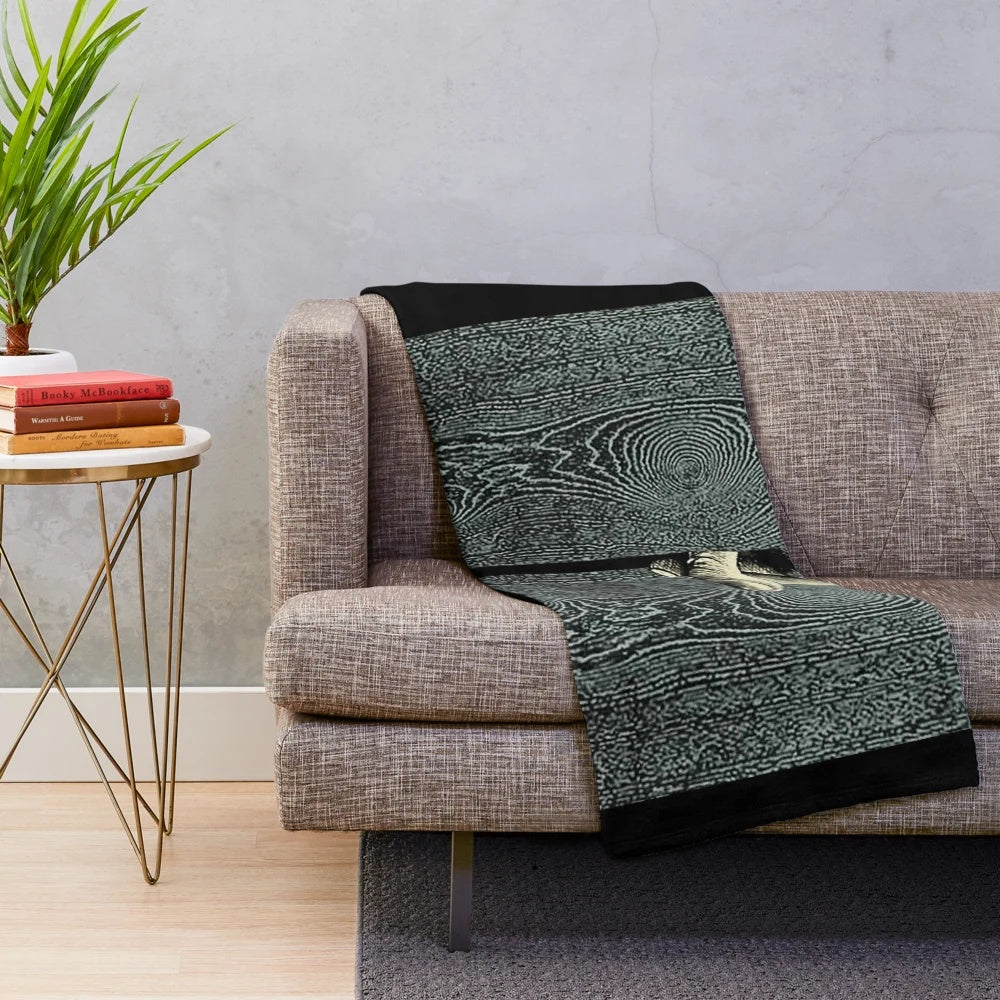 Soft and cozy plush blanket featuring indie music and post-punk inspired design