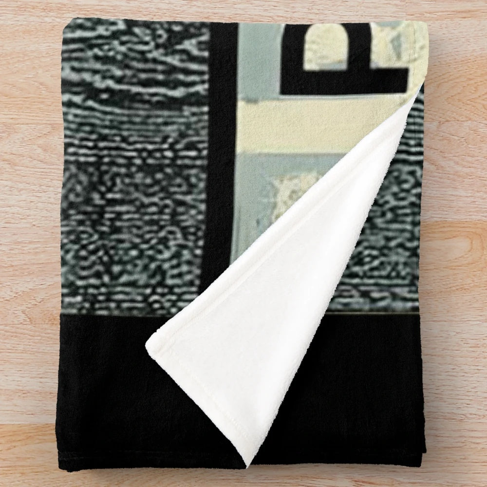 Soft and cozy plush blanket featuring indie music and post-punk inspired design