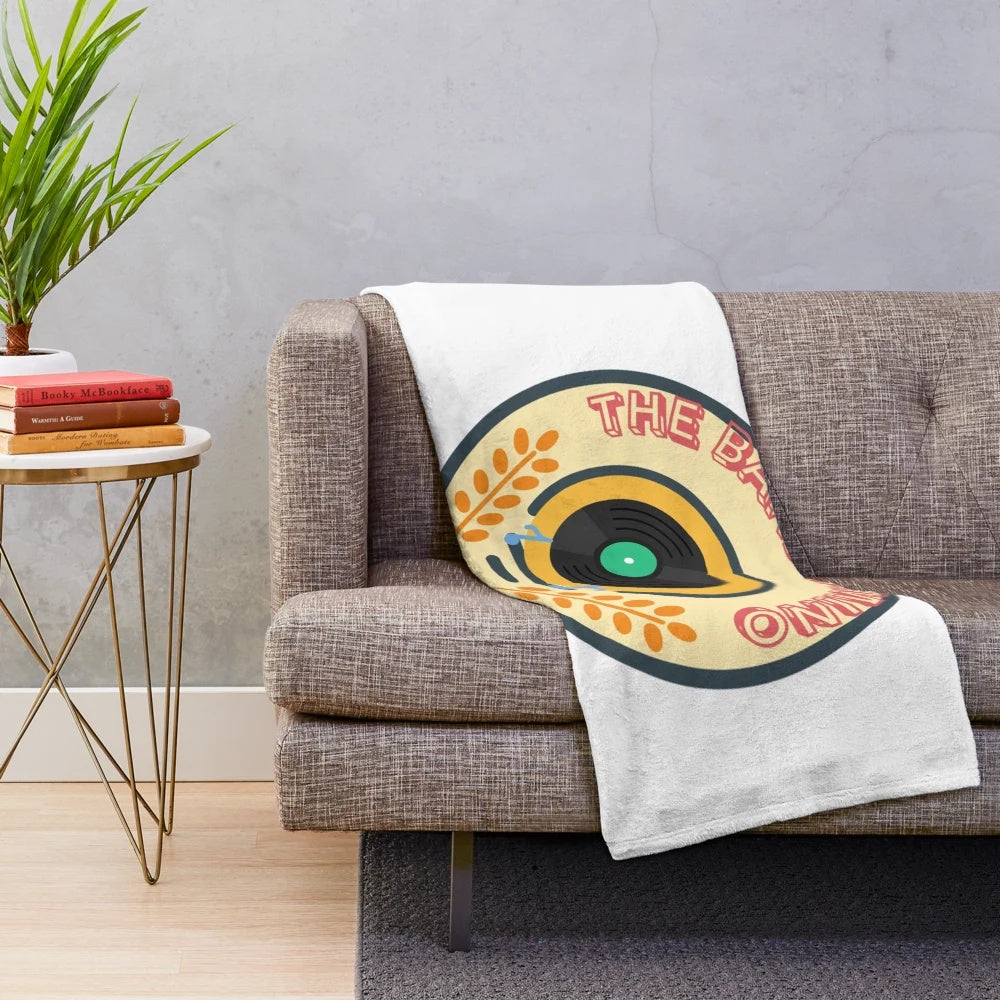 The Band Camino inspired plush blanket featuring indie music motifs