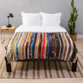 Soft, plush blanket featuring a vintage-inspired design with indie rock vinyl records