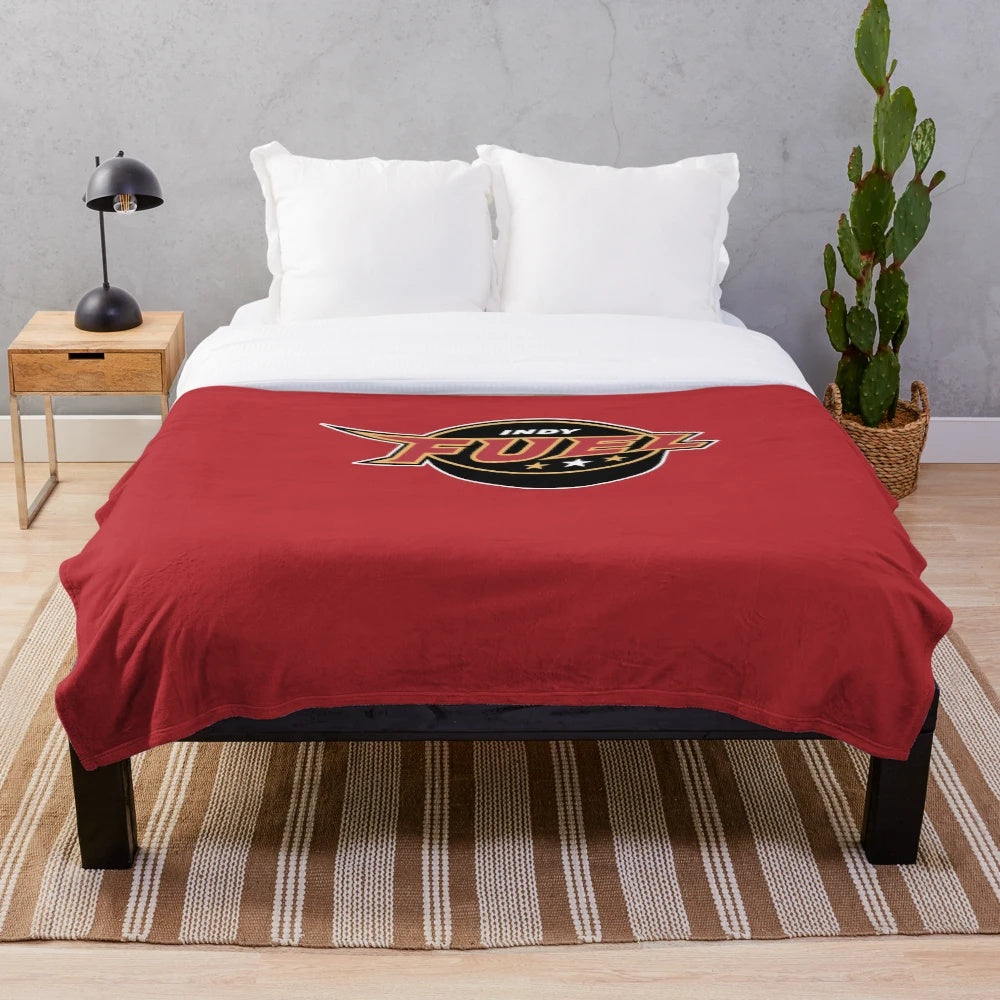 Indy Fuel Plush Blanket with Hockey Team Logo