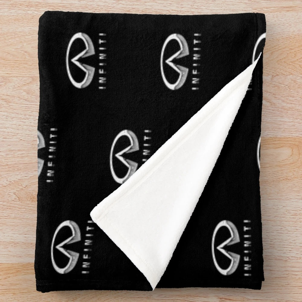 Infiniti-inspired plush blanket with cool car designs