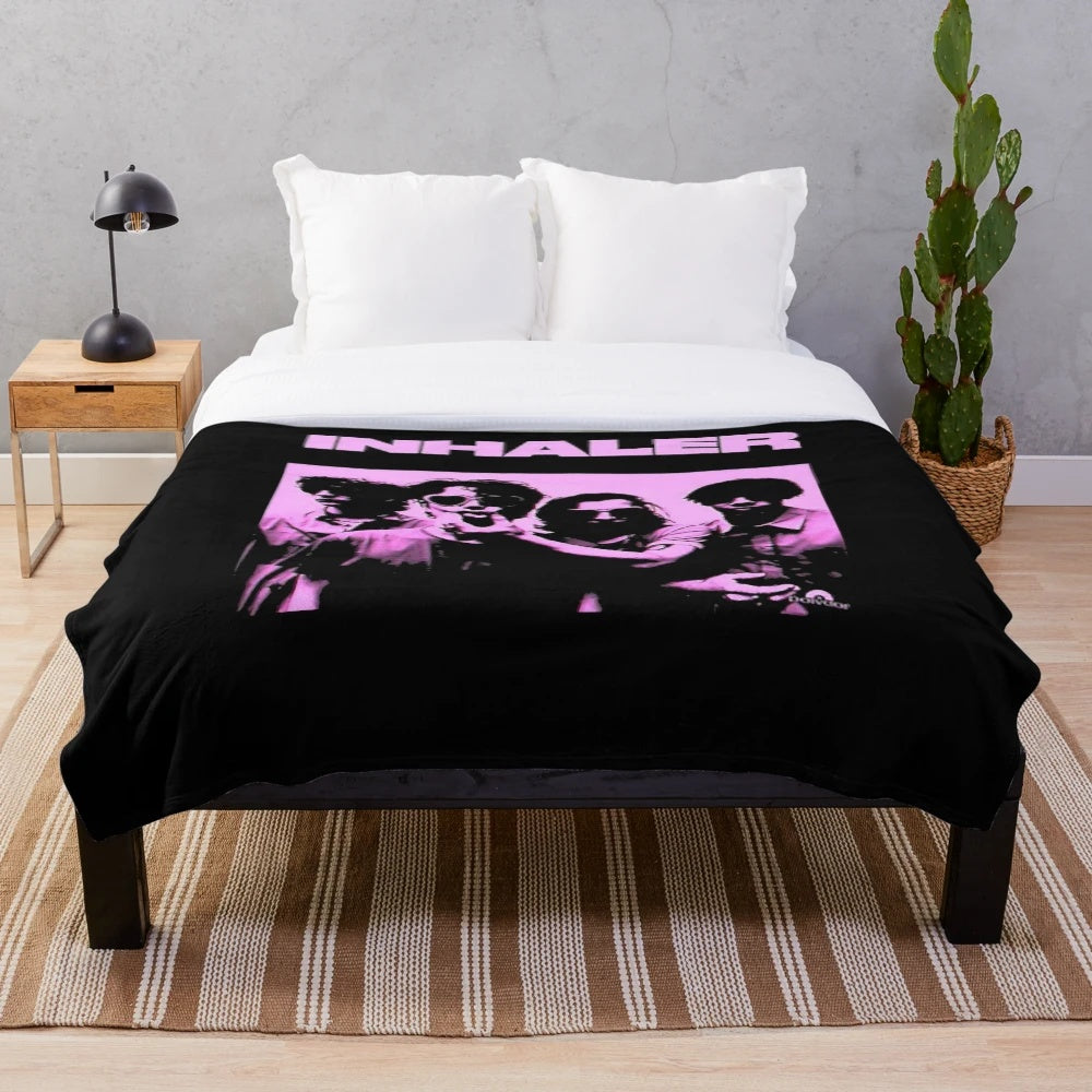 Inhaler band inspired plush blanket with focus on indie pop music