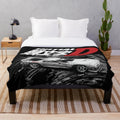 Initial D FC RX7 Drifting Plush Blanket featuring Ryosuke Takahashi