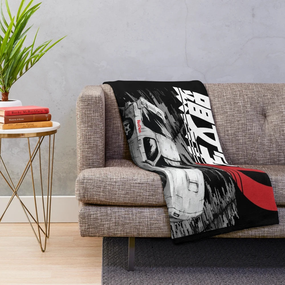 Initial D FC RX7 Drifting Plush Blanket featuring Ryosuke Takahashi