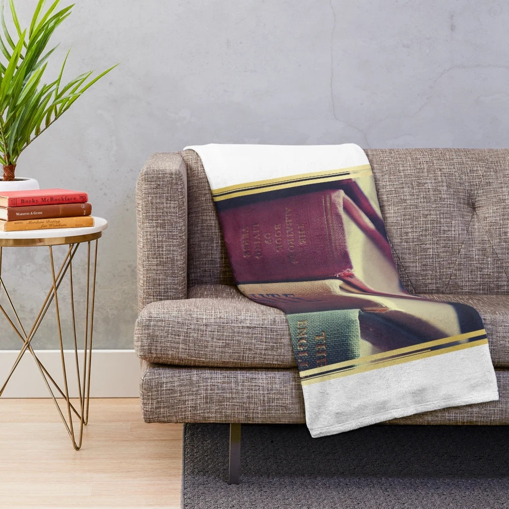 Cozy plush blanket for book lovers and intellectuals