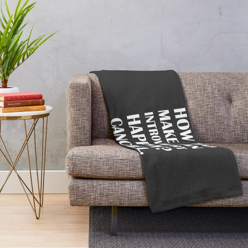 Introvert Plush Blanket - Cozy and Comfortable Soft Throw for Quiet Thinkers