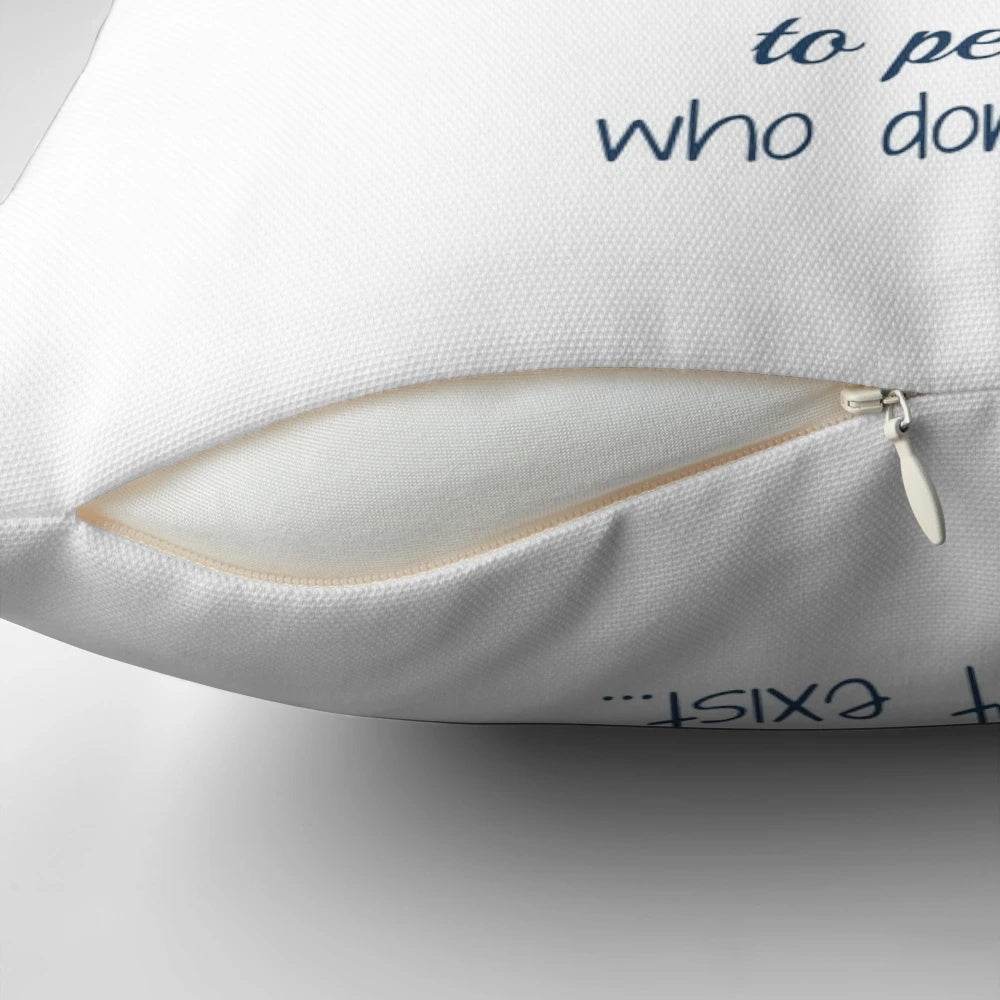 Soft, plush pillow featuring a cozy introvert design with fictional characters and book-themed elements.