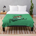 Irish mermaid plush blanket with soft, cozy material