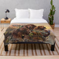 Irish Setter and Pheasant Plush Blanket for Hunting Enthusiasts