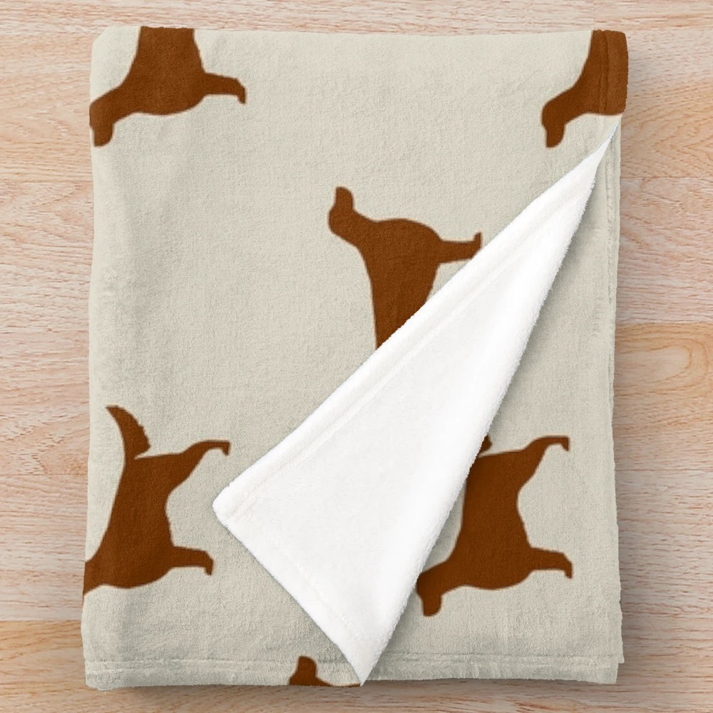 Irish Setter Silhouette Plush Blanket