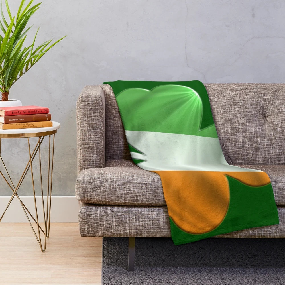 Irish Shamrock Plush Blanket