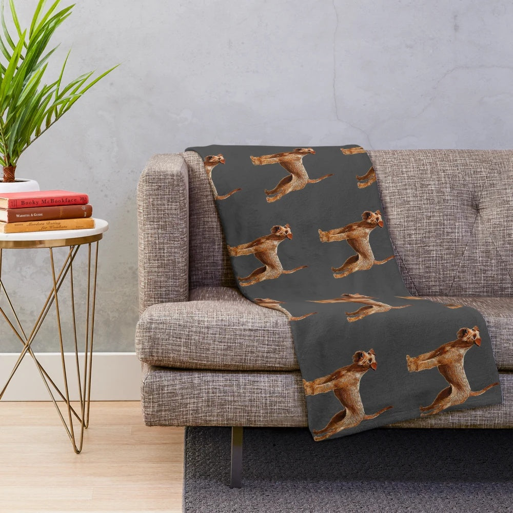 Soft and snuggly Irish Terrier plush blanket