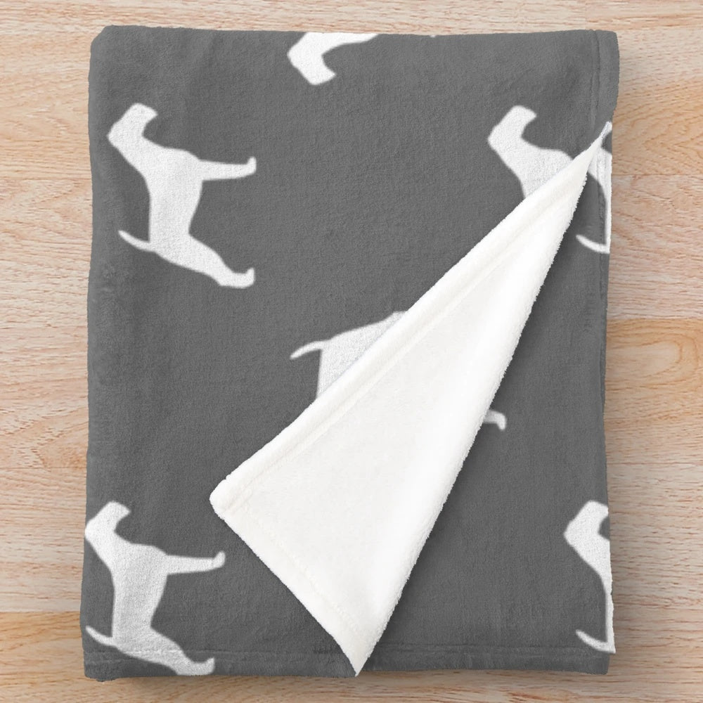 Irish Terrier silhouette design on a plush, soft blanket