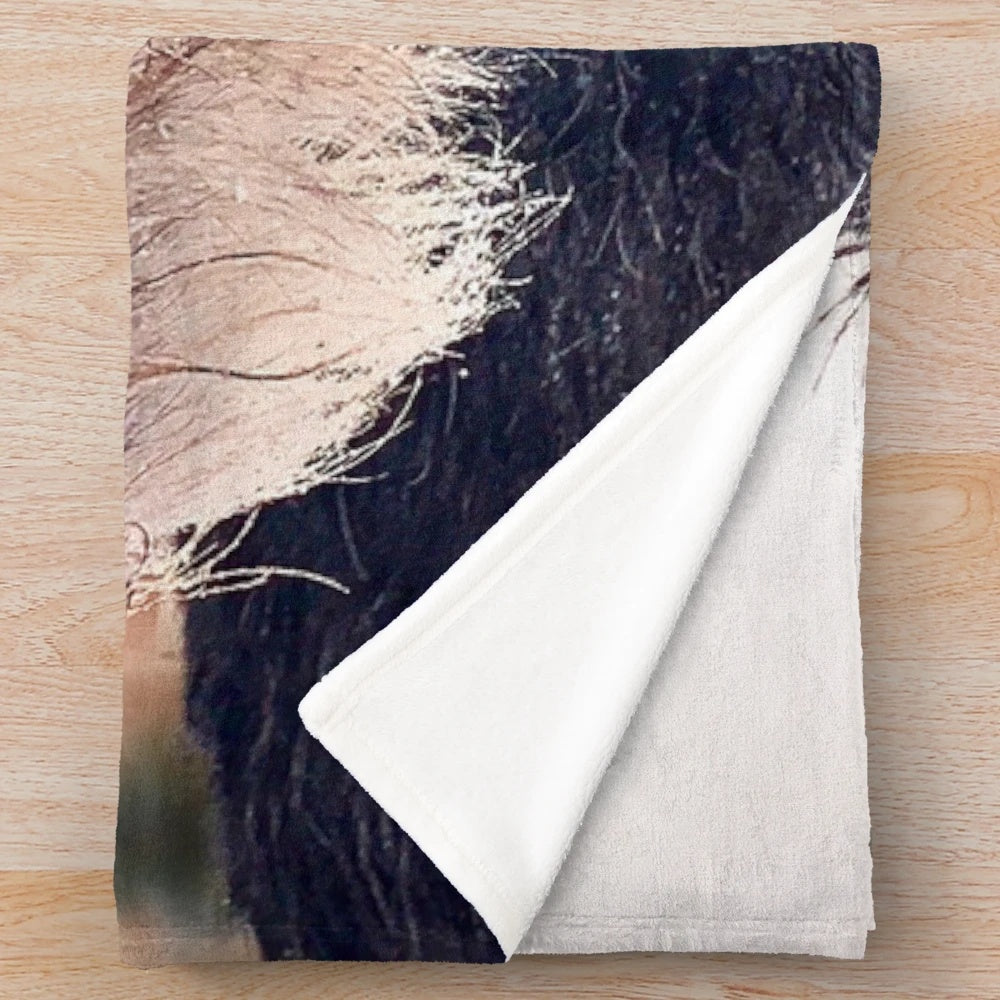 Irish Wolfhound Plush Blanket in Winter Wonderland Design