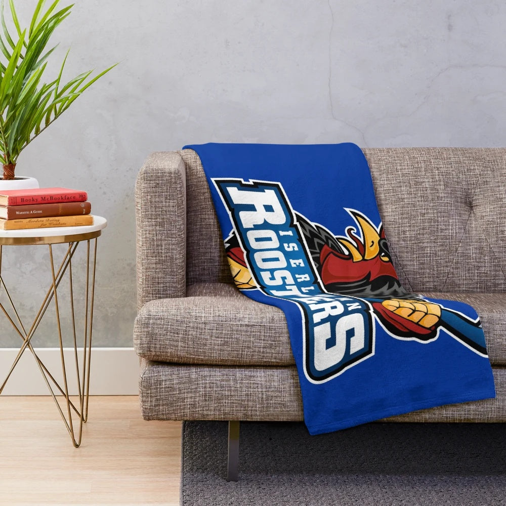 Iserlohn Roosters inspired plush blanket for ice hockey fans